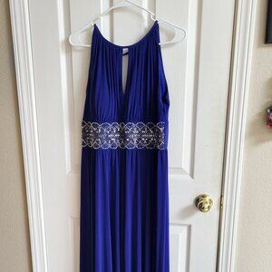 Royal blue floor length prom/wedding guest dress